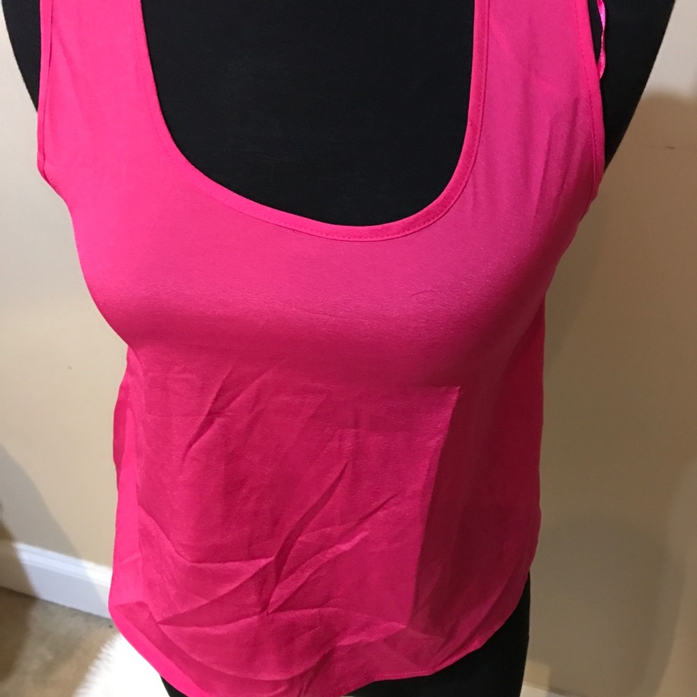 Pink sleeveless shirt